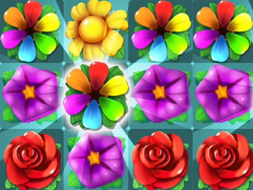 لعبة توصيل الزهور الملونة العاب مطابقة اونلاين مجانية Flowers Connect