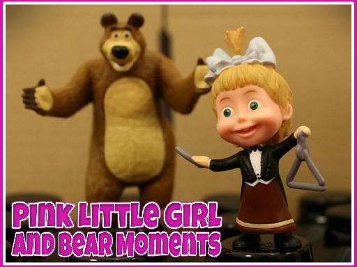 لعبة لغز ماشا والدب العاب الغاز اونلاين مجانية Pink Little Girl and Bear Moments