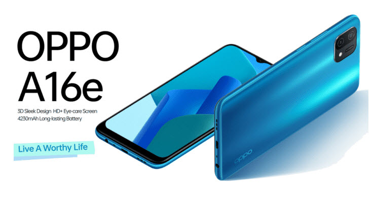 سعر ومواصفات هاتف Oppo A16e الجديد
