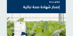 شروط إطلاق خدمة إصدار شهادة صحة نباتية عبر منصة نما